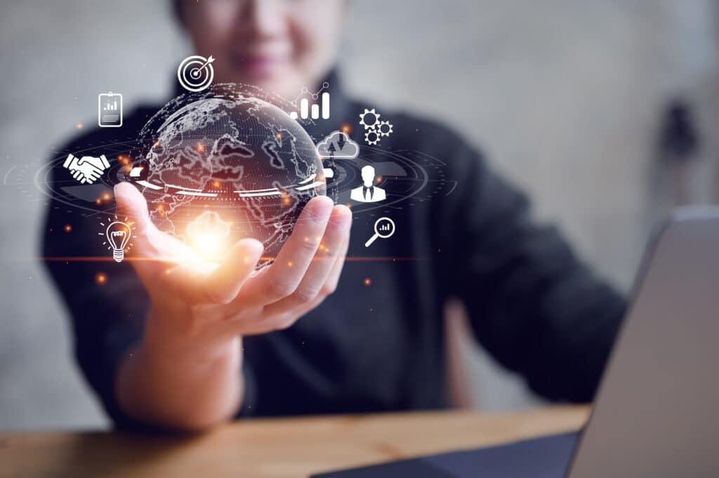 Woman,Hand,Holding,Virtual,Global,Internet,Connection,Metaverse.,Business,Global Woman,Hand,Holding,Virtual,Global,Internet,Connection,Metaverse.,Business,Global